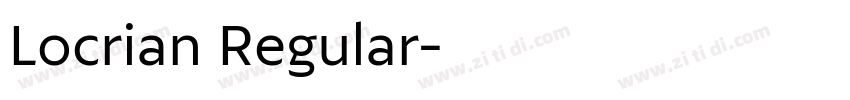 Locrian Regular字体转换